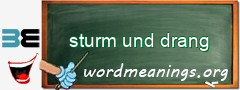 WordMeaning blackboard for sturm und drang
